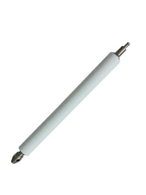 No Sweat Peel Roller Kit For ZE500-4 Thermal Barcode Printer Exact Fit P1046696-059 replacement peel roller with silver ends.