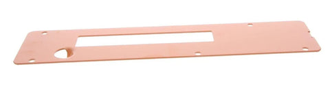 Side view of Ridgid Dado Throat Plate Insert 089290001183 for R4513 10 Inch Table Saw, showing slot and mounting holes
