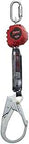 Rebel 6 Foot Single Leg Self Retracting Lifeline With Polyester Web, Steel Rebar Hook, Swiveling Anchorage And Carabiner for Safety