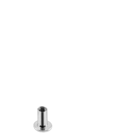 Top Shelf M5 X 50mm Chicago Screw Bind Posts With Ten Millimeter Caps Crafted From Solid Carbon Steel Heavy Duty Hardware Fasteners For Leatherwork And Craft Projects Built Like A Tank Pack Of Fifty Pairs, showcasing a single carbon steel bind post with 50mm shaft.