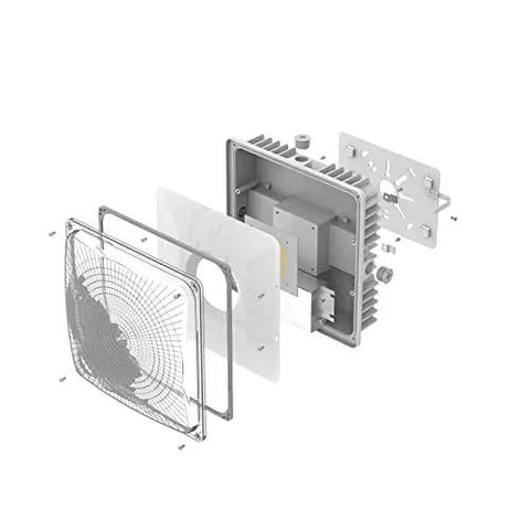 Exploded view of Beast Bright 75W Outdoor Canopy Light 9750LM IP65 Waterproof components including housing and lens.