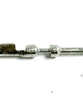 Ford Wedgelock Pin Type Terminals 20-18 Gauge 0.060 Inch Tin Plated Gold Tone Pack Of 25 For Ford Wiring Harnesses Auto Electrical Repair Durable Quick Connect Terminals, single terminal on white