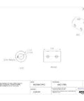 Technical drawing of Black Oxide Mild Steel Rigid Coupling for torque transmission, 5/8 inch bore, 1.25 inch OD, 2 inch length.