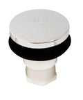 No Sweat Replacement Bathtub Drain Stopper With 3 8 Inch Stem Polished Chrome Tip Toe Bath Plug, heavy-duty design, top view.