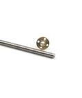 8mm T8 Lead Screw with 1mm Pitch and Brass Nut for 3D Printers, shown with trapezoidal stainless steel screw and nut