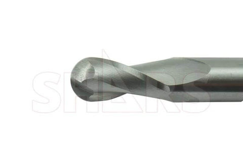 Shars ball nose end mill, HSS, 2-flute, 3/4 in shank, single-end