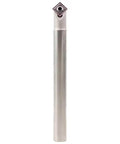 45-degree chamfering tool holder for CNC lathe with square carbide insert on silver metal shank
