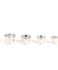 4 sizes of chrome steel dowel points from 16 Piece Dowel Center Points and Steel Tenon Pins Set for Precision Woodworking, 6mm 8mm 10mm 13mm