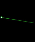 Plug And Play 5Mw 515Nm Green Diode Laser Module Straight Up Sharp Beam showcasing a clear green laser beam in darkness.