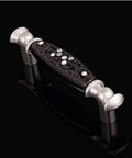 Slick 96Mm Silver Cabinet Pull With A Knockout Diamond Design For Kitchens Vanities And Dressers Straight Up Premium Drawer Hardware