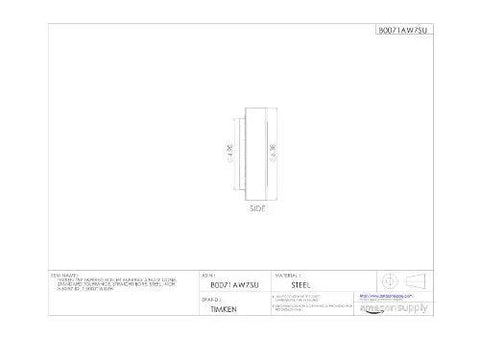 Technical drawing of 759 Tapered Roller Bearing Single Cone With Standard Tolerance Straight Bore Steel Inch Size 3.500 In ID 1.900 In Width