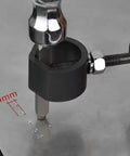 Close-up of 4mm Steel Die Metal Stamping Kit Punch Tool embossing on aluminum plate for VIN marking.