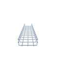 Front view of Versatile Wire Mesh Cable Tray 2 Pack Electro Zinc Plated Silver Steel Durable Budget Friendly Cable Organizer