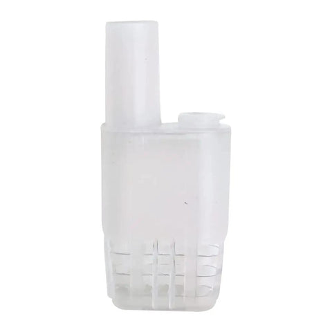 Close-up of a single white plastic queen bee cage from the Plastic Queen Bee Cages 20 Pack Transporting Catcher Kit For Beekeeping Non Grafting