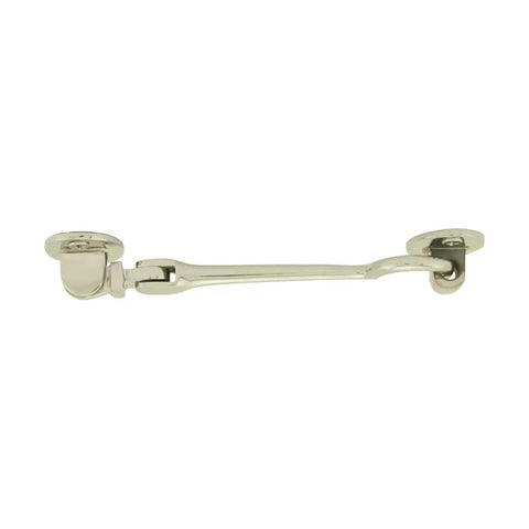 Hella Heavy Duty Solid Cast Brass Swivel Eye Hook Latch With Glimmering Polished Nickel Finish Top Shelf Gate And Cabinet Door Hardware Rust Proof Easy Snap Install Badass Reliable Build