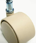 2 Inch Chair Caster Wheel For Carpet Use with grip ring stem seven sixteenth inch by seven eighth inch, tan, front view