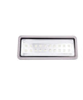Screaming Bright Led Flood Light Multi Wattage Choices Rock Solid For Yard Security And Commercial Lots Built Like A Tank With Die Cast Aluminum And Rain Proof Seals top view showing LED bulbs and sturdy design.