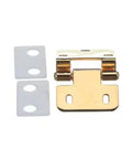 Heavy Duty 304 Stainless Steel Door Hinge Gold Plated Finish with white mounting plates, designed for AR6G cabinet systems.