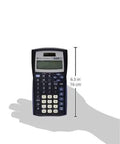 Legit Game Changing Scientific Calculator Featuring Two Line Display Advanced Statistics And Quick Fraction Conversions shown in hand for size reference.