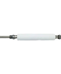 Top Shelf Platen Roller Kit G41011M For Thermal Label Printers, white rubber roller with metal axle for seamless tracking.