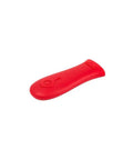 Red silicone handle holder for Round Cast Iron Griddle With Red Silicone Handle Holder, Heavy Duty Flat Cooking Pan For Go To Breakfast Staples And Everyday Cooking, 10.5 Inch, Even Heating For Consistent Results On Stovetops Ovens And Open Fires