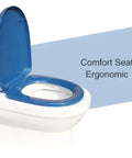 Top Tier White Slow Close Toilet Seat And Lid For U Shaped Bathrooms, Rock Hard Polypropylene That Holds Up Against Scratches And Daily Wear, Zero Hassle Fast Mount Brackets With Butter Smooth Closing, shown open with an ergonomic design.