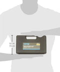 16 Piece Metal Hole Punch Kit For Sheet Metal With Puncher Built For Pros case against silhouette for size reference