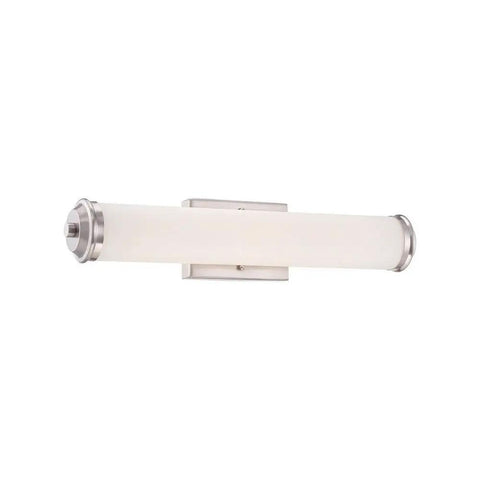 24 Inch Aristo LED Bathroom Vanity Light Fixture Satin Platinum Finish Damp Rated Integrated LED Bath Lighting Modern Slick Glow for Bathrooms Easy Mount Ultra Bright Hassle Free Install Contemporary Bath Fixture