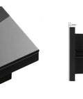Fresh Double Wall Socket With Smooth Crystal Tempered Glass Panel Touch On Off Button Recessed Power Outlet 10 Amp 110V To 240V Compatible close-up view showing glass panel and thickness details