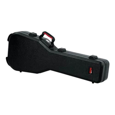 Molded Flight Case For SG Style Double Cutaway Guitars With ATA Roto-Molded Polyethylene Shell TSA Approved in black angle view