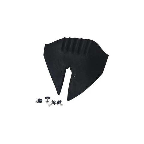 Whale Tail Hydrofoil Stabilizer For Outboard Boats Pro Grade Marine Performance Fits 40 To 350 HP Motors shown with mounting parts