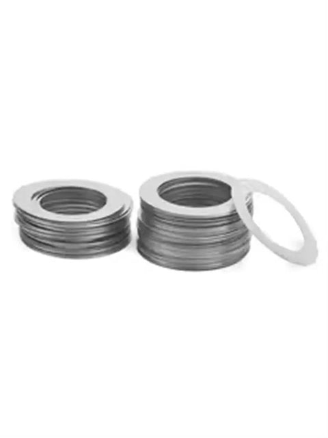 Ultra Thin Stainless Flat Washer Set For Precision Spacing, 0.3mm Axle Bearing Spacers, Fits M35 M48 M50, Pro Grade High Precision, 5 Pack, 42x52mm, All Weather Durable Hardware Washers stacked stainless steel washers