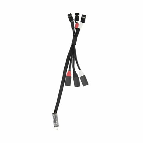 Four Wheel Steering 4WS Control Board And Servo Cable Upgrade Kit For 1 24 SCX24 1 10 DVC10 1 18 TX4M Black cables
