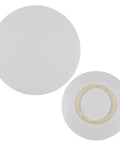 White 24 Inch Lazy Susan Round Turntable Featuring Slick Silent Bearings And Hassle Free Ready To Roll Setup gliding smoothly shown from above and side.