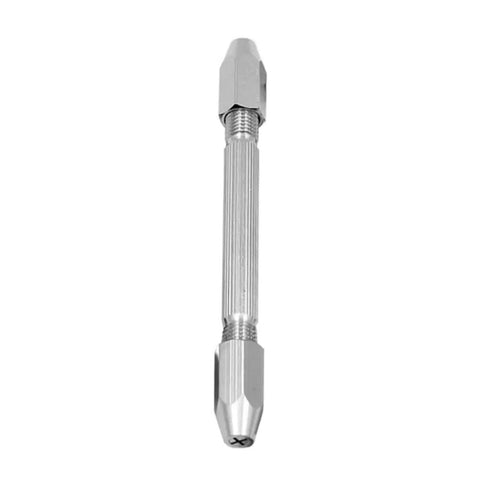 Top Shelf Four Piece Double Ended Pin Vise Micro Drill Kit With Kickass White Steel Bits In A Secure Hex Grip, detailed view of the pin vise.