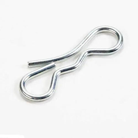 Single metal clip from Bow Tie Lock Cotter Pin Deck Clip Set 194209 194208 Seven Sixteenth Inch And Five Sixteenth Inch Replacement Pins.