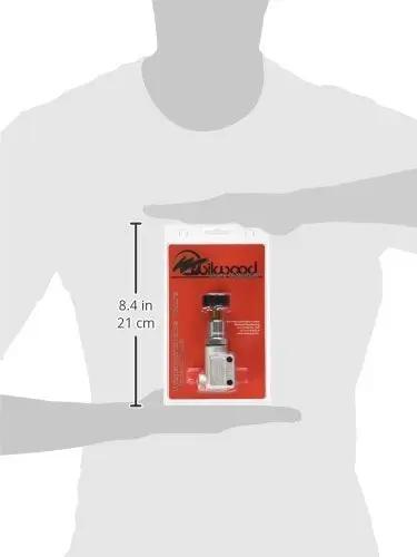 Adjustable Proportioning Valve 100 To 1000 Psi Range 3 8 24 Inverted Flare Female Fittings Heavy Duty Aluminum Brake Pressure Regulator in packaging held by a person.