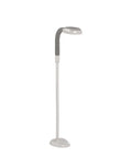 Lit Full Spectrum LED Floor Lamp With Adjustable Brightness And Flexible Gooseneck Easy Controls To Fight Eye Strain White