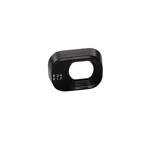 DJI Mini 4 Pro Gimbal Lens Cap Replacement Frame And Camera Lens Shield in black plastic, front view.
