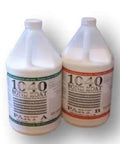 Zero Hassle Water Based Epoxy Sealer System For Concrete Floors And Countertops Medium Gloss Finish Super Durable One Shot Mix Primer Base Two Gallon Kit Ready To Roll two one-gallon containers of epoxy bond coat part A and part B.
