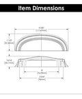 Diagram of Solid Core Cabinet Pulls In Brushed Golden Brass Finish For Doors And Dresser Drawers, dimensions shown in inches
