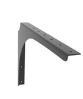 Heavy Duty Universal Shelf Brackets For Floating Vanities And Buffets Rock Solid Steel L Brackets With Sleek Matte Black Look No Fuss Installation For Kitchen Counters And Desk Organization Quick Mount 12 Inch Span side view of matte black steel bracket