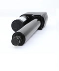Badass Electric Linear Actuator Pumps Out 7000N of Thrust on 12V 24V 36V or 48V with a 300mm stroke, showing the black cylindrical body.