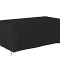 Rectangle Ottoman Cover For Outdoor Patio Furniture, Built to Last, Heavy Duty 12 Oz PVC Coated Polyester, Waterproof UV, Size 32x22x17 Inches, Black.