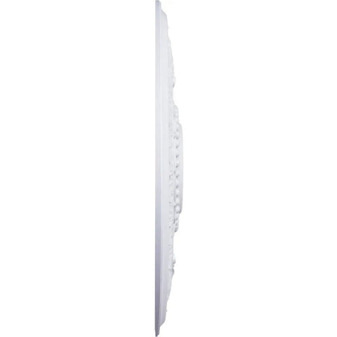 Side view of Thirty And Five Eighths Inch Ceiling Medallion With Two And A Half Inch Projection Fits Canopies Up To Six And Three Quarters Inches