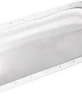 RV Skylight Replacement Dome 33-1/2 Inch By 17-1/2 Inch with Flange 37-1/2 Inch By 21-1/2 Inch, Clear Polycarbonate, Side View