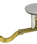 Polished Chrome Pop Up Bathtub Drain Stopper With Lift Toggle Replacement Kit featuring smooth operation and durable metal parts.