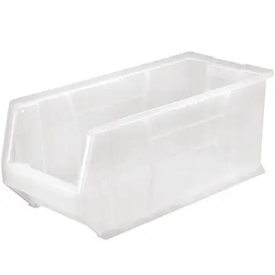 Top Shelf Stackable Clearview Storage Bins For Warehouse Shelving And Pallet Racks No Sweat Polypropylene Containers Autoclavable Up To Two Fifty Fahrenheit Heat Lot Of Four