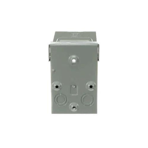 Side view of TFN60RCP Weatherproof Non-Fused AC Disconnect Switch Single Unit 60A 240V Single-Phase N3R outdoor service