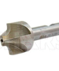 HSS corner-rounding end mill bit with cylindrical shank; size range 1/16–3/8 in